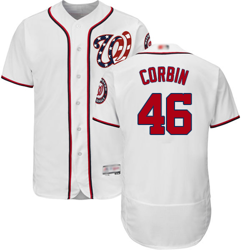 Nationals #46 Patrick Corbin White Flexbase Authentic Collection Stitched MLB Jersey Nationals #46 Patrick Corbin White Flexbase Authentic Collection Stitched MLB Jersey