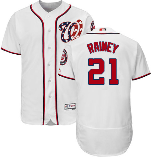 Nationals #21 Tanner Rainey White Flexbase Authentic Collection Stitched MLB Jersey Nationals #21 Tanner Rainey White Flexbase Authentic Collection Stitched MLB Jersey