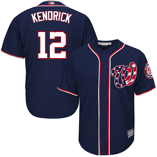 Nationals #12 Howie Kendrick Navy Blue Cool Base Stitched MLB Jersey Nationals #12 Howie Kendrick Navy Blue Cool Base Stitched MLB Jersey