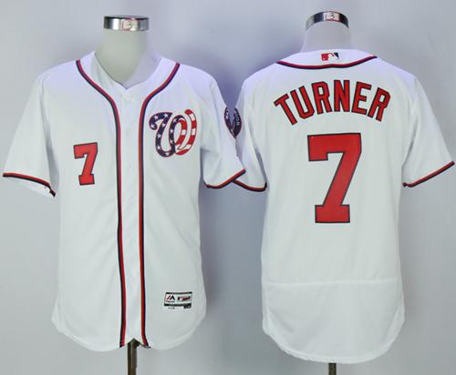 Nationals #7 Trea Turner White Flexbase Authentic Collection Stitched MLB Jersey Nationals #7 Trea Turner White Flexbase Authentic Collection Stitched MLB Jersey