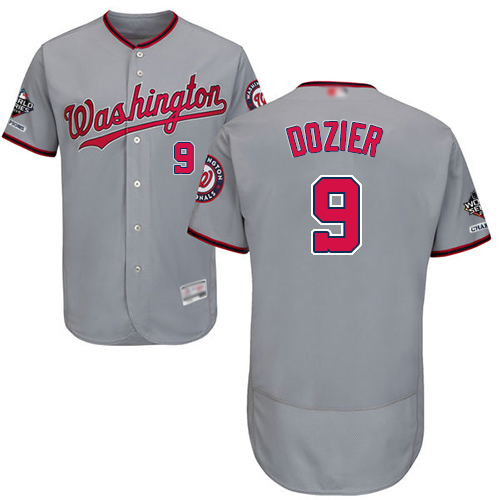 Nationals #9 Brian Dozier Grey Flexbase Authentic Collection 2019 World Series Champions Stitched MLB Jersey Nationals #9 Brian Dozier Grey Flexbase Authentic Collection 2019 World Series Champions Stitched MLB Jersey