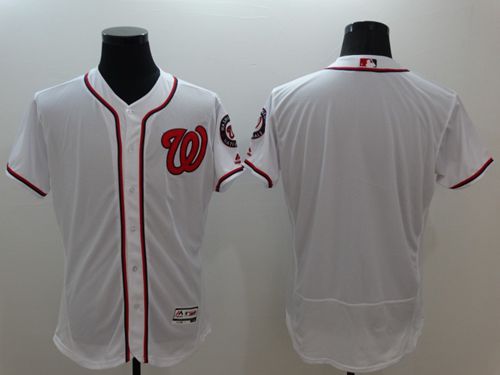 Nationals Blank White Flexbase Authentic Collection Stitched MLB Jersey Nationals Blank White Flexbase Authentic Collection Stitched MLB Jersey