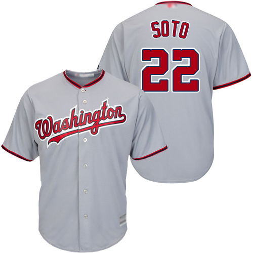 Nationals #22 Juan Soto Grey New Cool Base Stitched MLB Jersey Nationals #22 Juan Soto Grey New Cool Base Stitched MLB Jersey