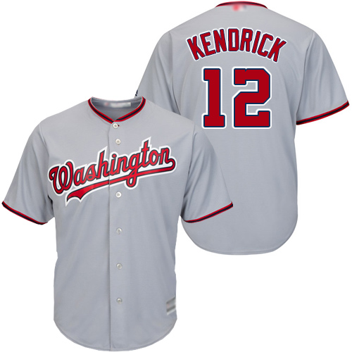 Nationals #12 Howie Kendrick Grey Cool Base Stitched MLB Jersey Nationals #12 Howie Kendrick Grey Cool Base Stitched MLB Jersey