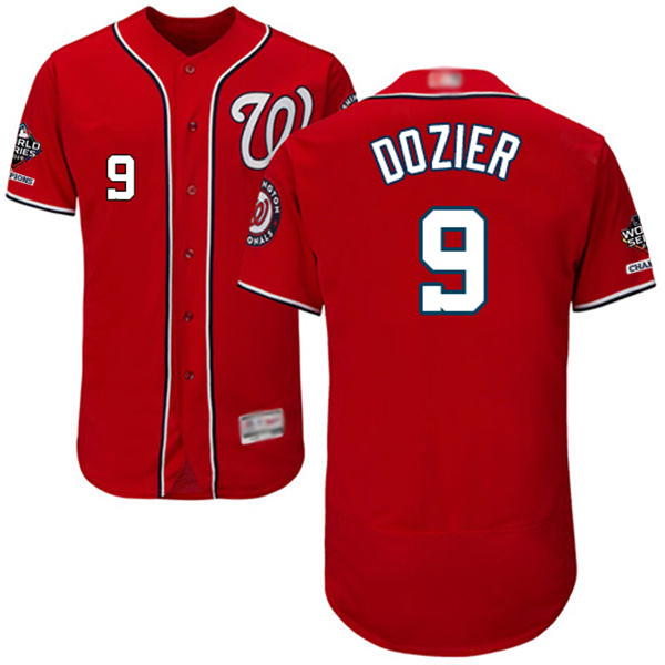 Nationals #9 Brian Dozier Red Flexbase Authentic Collection 2019 World Series Champions Stitched MLB Jersey Nationals #9 Brian Dozier Red Flexbase Authentic Collection 2019 World Series Champions Stitched MLB Jersey