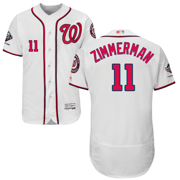 Nationals #11 Ryan Zimmerman White Flexbase Authentic Collection 2019 World Series Champions Stitched MLB Jersey Nationals #11 Ryan Zimmerman White Flexbase Authentic Collection 2019 World Series Champions Stitched MLB Jersey