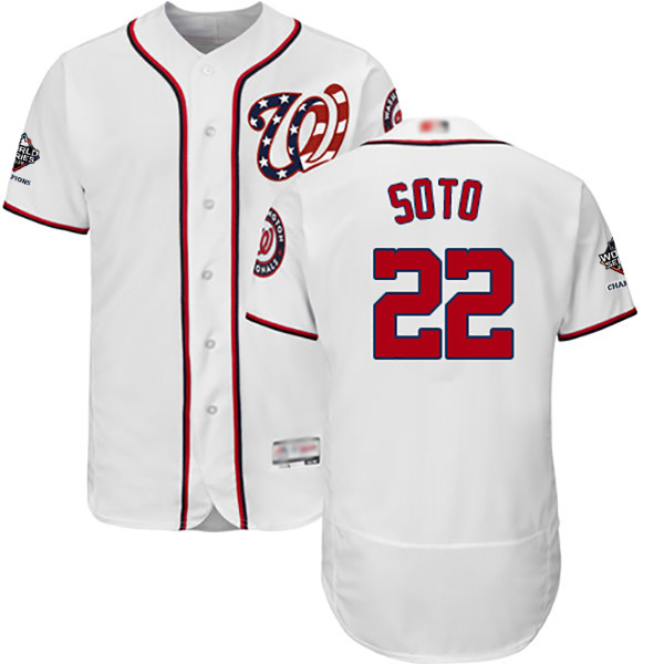Nationals #22 Juan Soto White Flexbase Authentic Collection 2019 World Series Champions Stitched MLB Jersey Nationals #22 Juan Soto White Flexbase Authentic Collection 2019 World Series Champions Stitched MLB Jersey