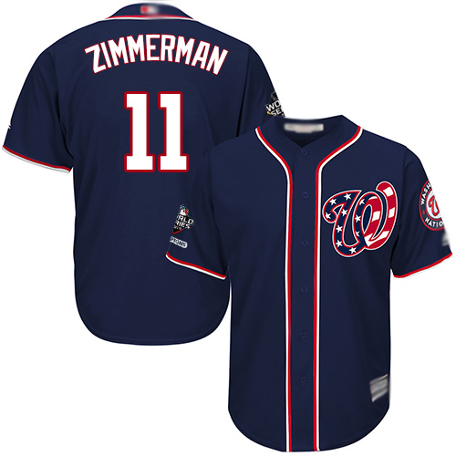 Nationals #11 Ryan Zimmerman Navy Blue New Cool Base 2019 World Series Champions Stitched MLB Jersey Nationals #11 Ryan Zimmerman Navy Blue New Cool Base 2019 World Series Champions Stitched MLB Jersey