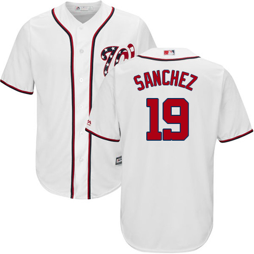 Nationals #19 Anibal Sanchez White New Cool Base Stitched MLB Jersey Nationals #19 Anibal Sanchez White New Cool Base Stitched MLB Jersey