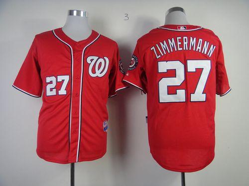 Nationals #27 Jordan Zimmermann Red Cool Base Stitched MLB Jersey Nationals #27 Jordan Zimmermann Red Cool Base Stitched MLB Jersey
