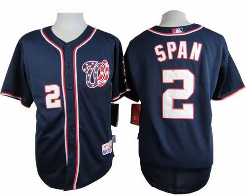 Nationals #2 Denard Span Navy Blue Cool Base Stitched MLB Jersey Nationals #2 Denard Span Navy Blue Cool Base Stitched MLB Jersey