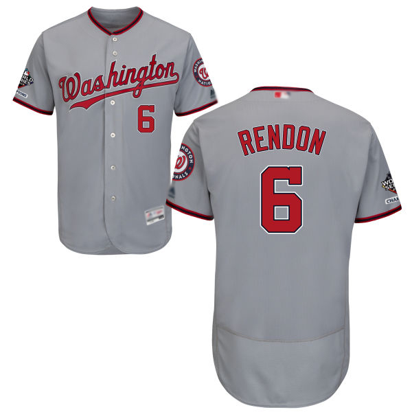 Nationals #6 Anthony Rendon Grey Flexbase Authentic Collection 2019 World Series Champions Stitched MLB Jersey Nationals #6 Anthony Rendon Grey Flexbase Authentic Collection 2019 World Series Champions Stitched MLB Jersey
