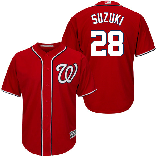 Nationals #28 Kurt Suzuki Red New Cool Base Stitched MLB Jersey Nationals #28 Kurt Suzuki Red New Cool Base Stitched MLB Jersey