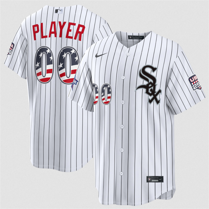 Men's Chicago White Sox Active Player Custom White 2026 All-Star Edition Stars & Stripes Stadium Pick-A-Player Stitched Baseball Jersey