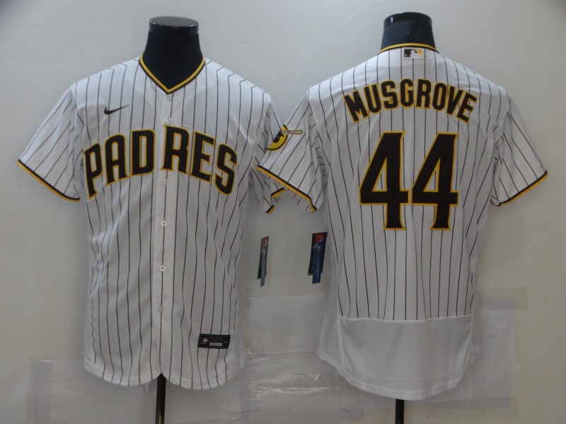 Men's San Diego Padres #44 Joe Musgrove White Flex Base Stitched Baseball Jersey Men's San Diego Padres #44 Joe Musgrove White Flex Base Stitched Baseball Jersey