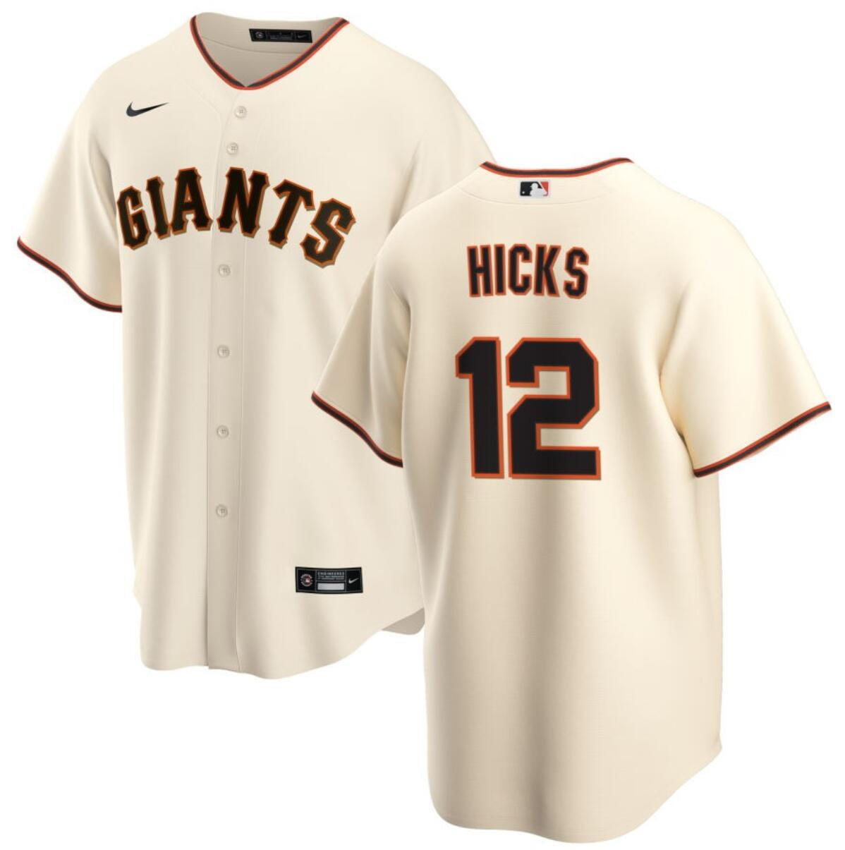 Men's San Francisco Giants #12 Jordan Hicks Cream Cool Base Stitched Baseball Jersey Men's San Francisco Giants #12 Jordan Hicks Cream Cool Base Stitched Baseball Jersey