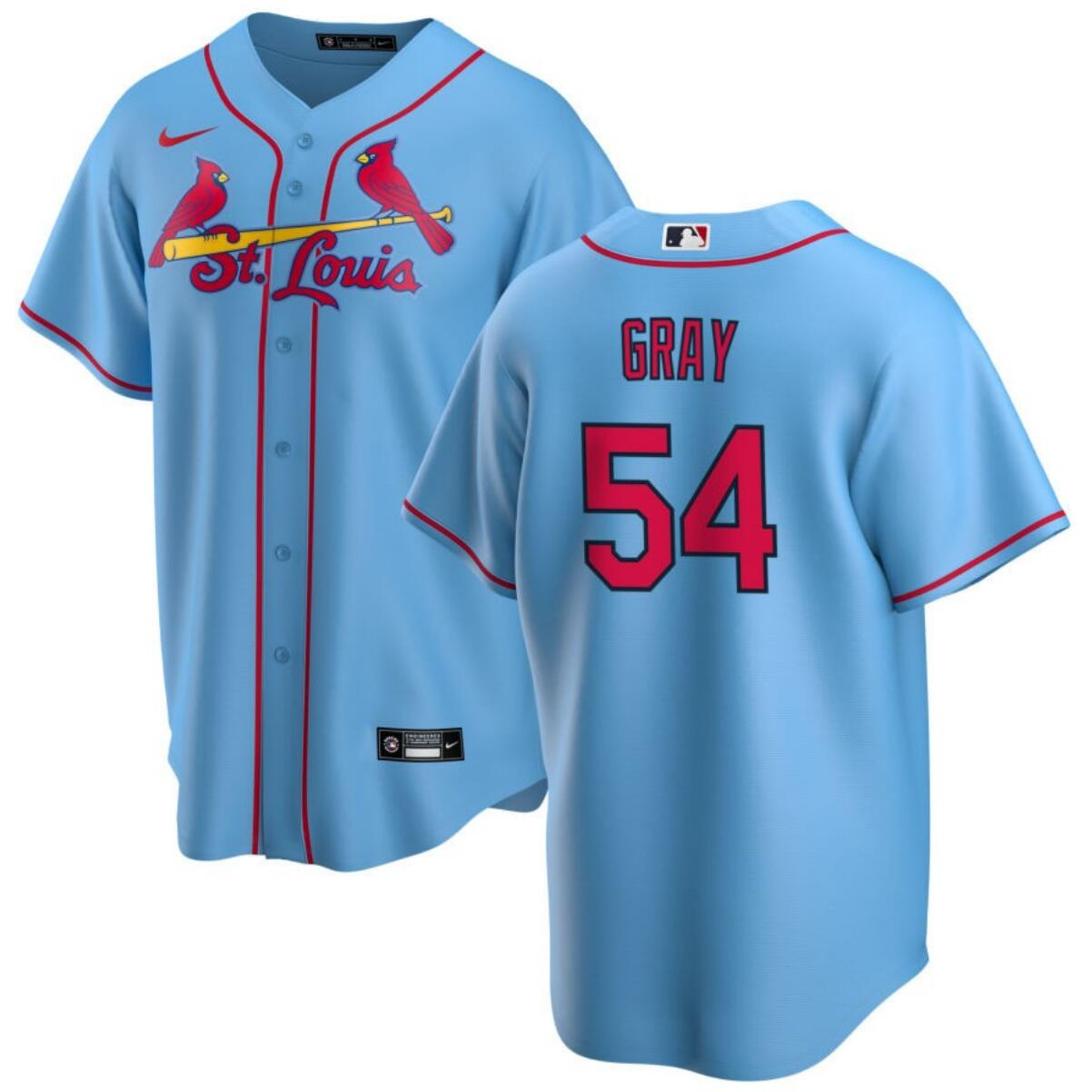 Men's St. Louis Cardinals #54 Sonny Gray Stitched Blue Cool Base Baseball Jersey Men's St. Louis Cardinals #54 Sonny Gray Stitched Blue Cool Base Baseball Jersey