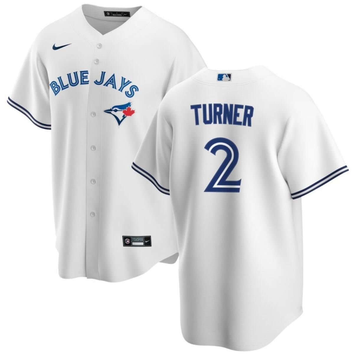Men's Toronto Blue Jays #2 Justin Turner White Cool Base Stitched Jersey Men's Toronto Blue Jays #2 Justin Turner White Cool Base Stitched Jersey