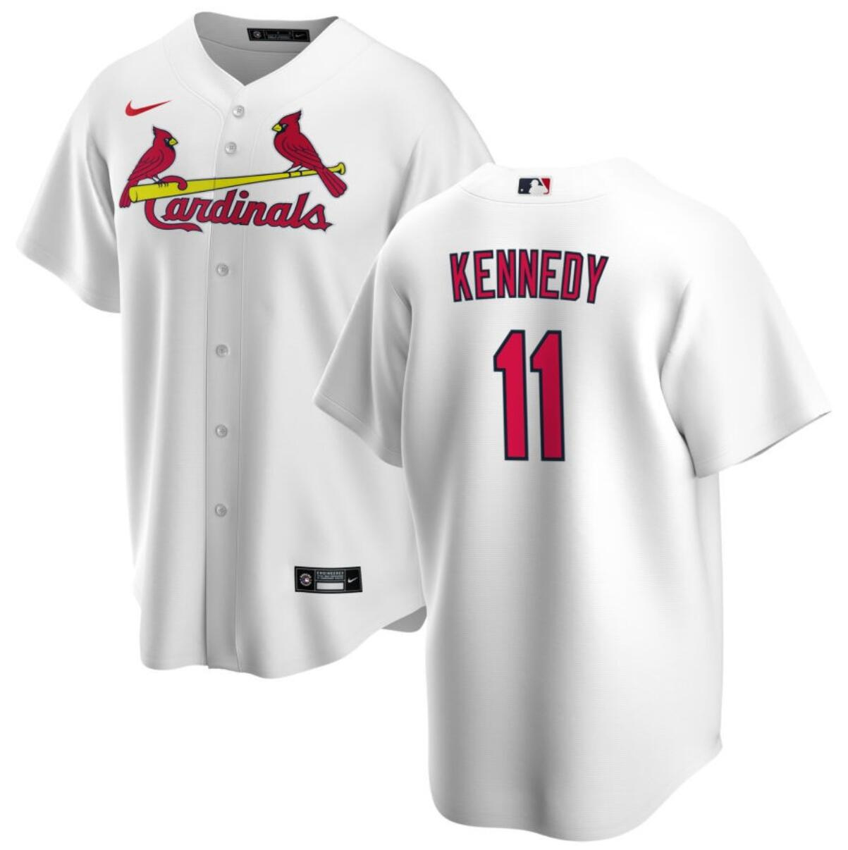 Men's St. Louis Cardinals #11 Buddy Kennedy White Cool Base Stitched Jersey Men's St. Louis Cardinals #11 Buddy Kennedy White Cool Base Stitched Jersey