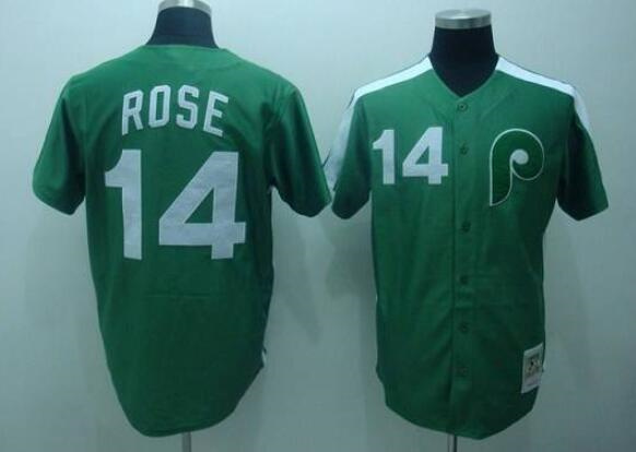 Men's Philadelphia Phillies Active Player Custom Green Throwback Stitched Baseball Jersey