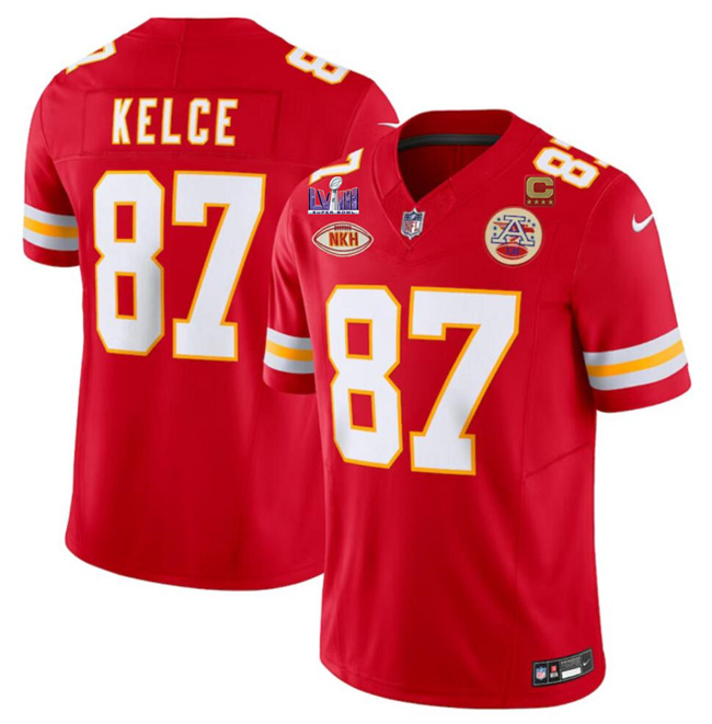 Men's Kansas City Chiefs #87 Travis Kelce Red F.U.S.E. With 