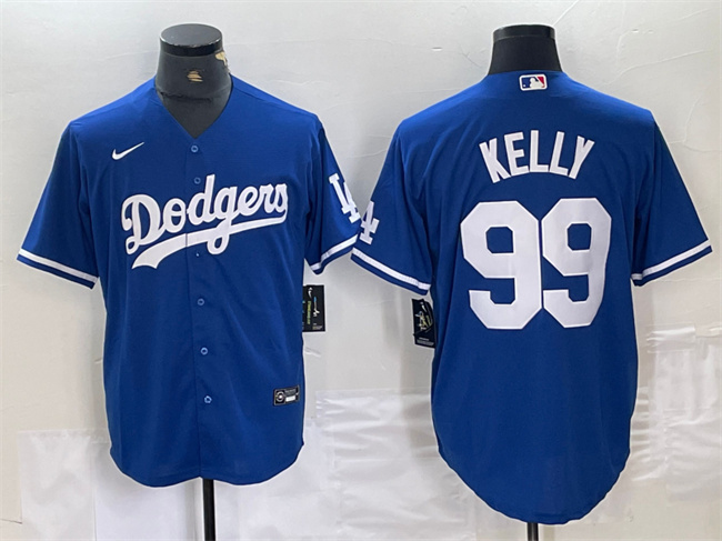Men's Los Angeles Dodgers #99 Joe Kelly Blue Cool Base Stitched Baseball Jersey Men's Los Angeles Dodgers #99 Joe Kelly Blue Cool Base Stitched Baseball Jersey