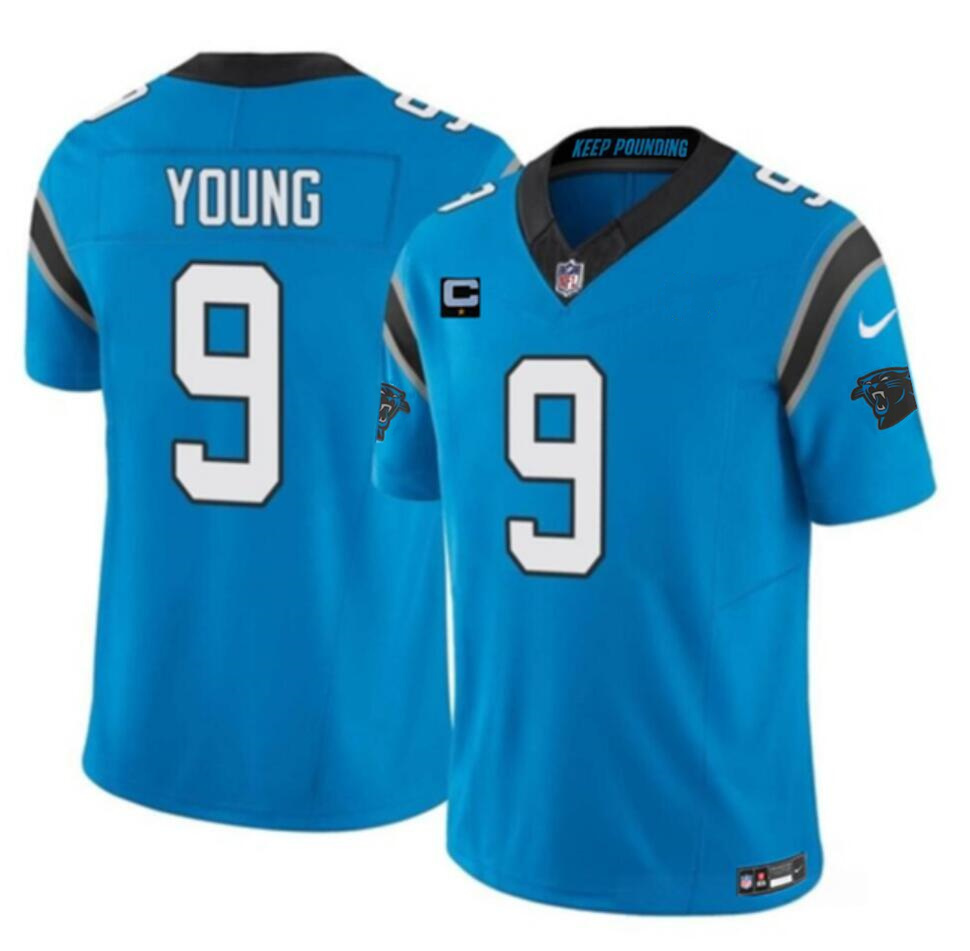 Men's Carolina Panthers #9 Bryce Young Blue 2023 F.U.S.E. With 1-Star C Patch Vapor Untouchable Stitched Football Jersey Men's Carolina Panthers #9 Bryce Young Blue 2023 F.U.S.E. With 1-Star C Patch Vapor Untouchable Stitched Football Jersey