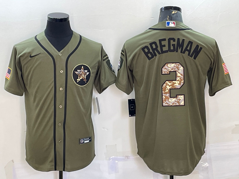 Men's Houston Astros #2 Alex Bregman Olive Cool Base Stitched Jersey Men's Houston Astros #2 Alex Bregman Olive Cool Base Stitched Jersey