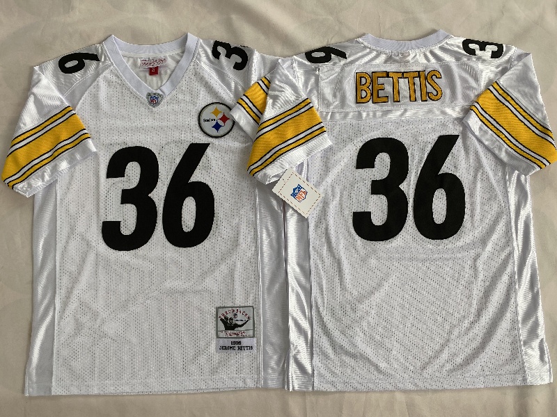 Men's Pittsburgh Steelers #36 Jerome Bettis White Vapor Limited Stitched Football Jersey
