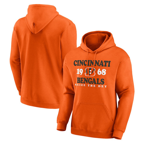 Men's Cincinnati Bengals Orange Fierce Competitor Pullover Hoodie Men's Cincinnati Bengals Orange Fierce Competitor Pullover Hoodie