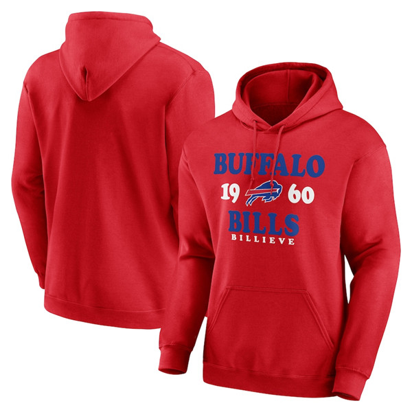 Men's Buffalo Bills Red Fierce Competitor Pullover Hoodie Men's Buffalo Bills Red Fierce Competitor Pullover Hoodie