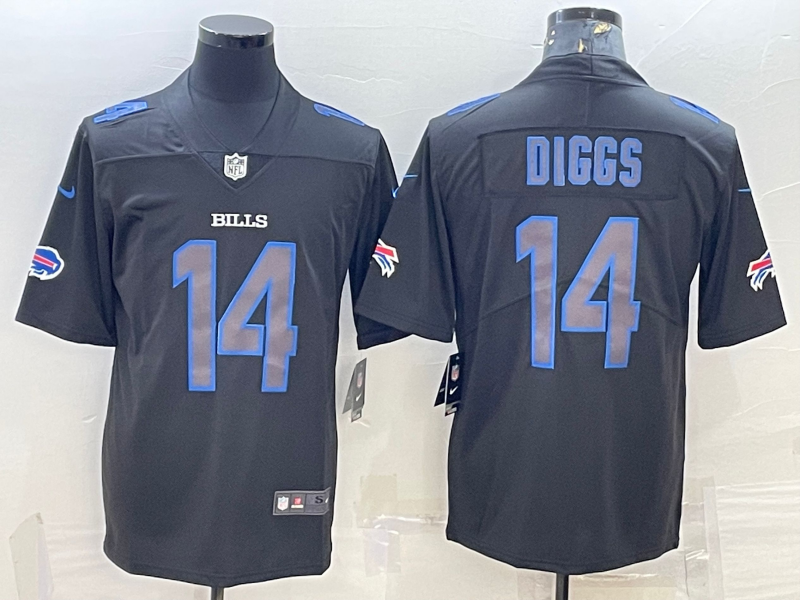 Men's Buffalo Bills #14 Stefon Diggs Black 2018 Impact Limited Stitched Jersey Men's Buffalo Bills #14 Stefon Diggs Black 2018 Impact Limited Stitched Jersey