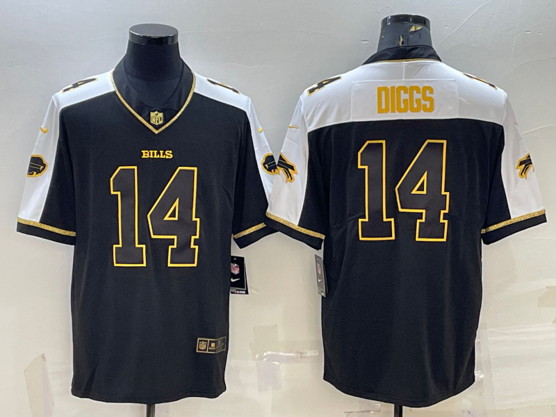 Men's Buffalo Bills #14 Stefon Diggs Black Gold Thanksgiving Vapor Untouchable Limited Stitched Jersey Men's Buffalo Bills #14 Stefon Diggs Black Gold Thanksgiving Vapor Untouchable Limited Stitched Jersey