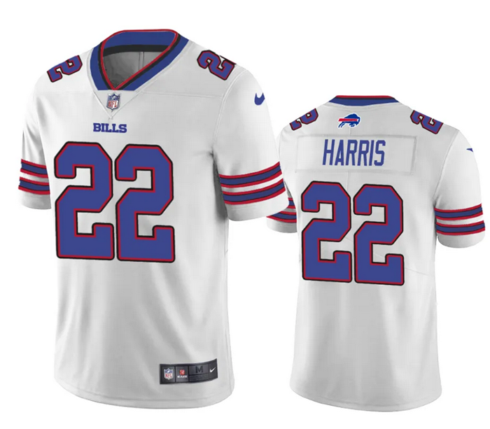 Men's Buffalo Bills #22 Damien Harris White Vapor Untouchable Limited Stitched Jersey Men's Buffalo Bills #22 Damien Harris White Vapor Untouchable Limited Stitched Jersey