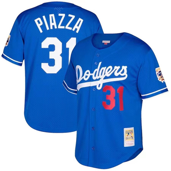 Men's Los Angeles Dodgers #31 Mike Piazza Royal Cool Base Stitched Baseball Jersey Men's Los Angeles Dodgers #31 Mike Piazza Royal Cool Base Stitched Baseball Jersey