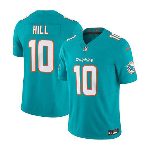 Men's Miami Dolphins #10 Tyreek Hill Aqua 2023 F.U.S.E Vapor Limited Stitched Football Jersey Men's Miami Dolphins #10 Tyreek Hill Aqua 2023 F.U.S.E Vapor Limited Stitched Football Jersey