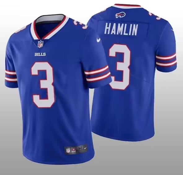Men's Buffalo Bills #3 Damar Hamlin Blue Vapor Untouchable Limited Stitched Jersey Men's Buffalo Bills #3 Damar Hamlin Blue Vapor Untouchable Limited Stitched Jersey