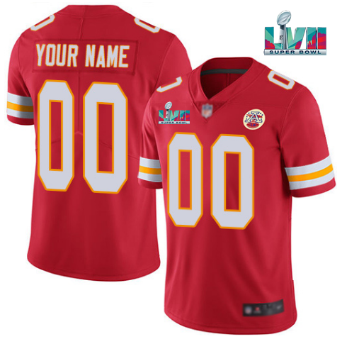 Men’s Kansas City Chiefs Active Player Custom Red Super Bowl LVII Patch Vapor Untouchable Limited Stitched Jersey Men’s Kansas City Chiefs Active Player Custom Red Super Bowl LVII Patch Vapor Untouchable Limited Stitched Jersey