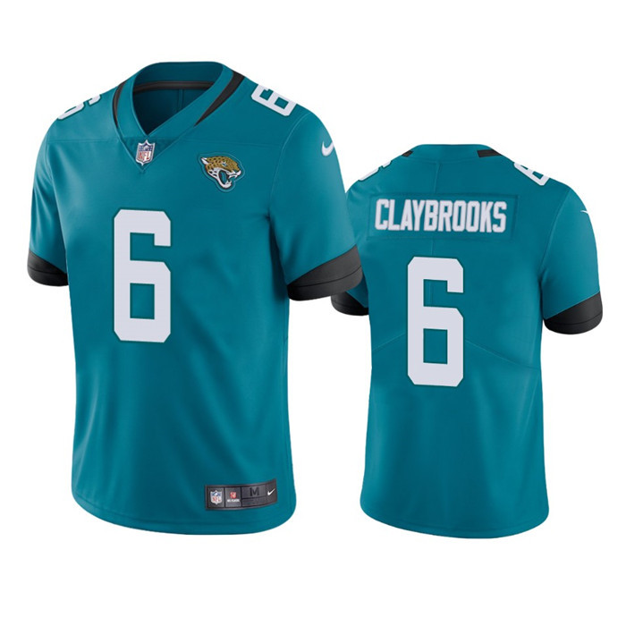 Men's Jacksonville Jaguars #6 Chris Claybrooks Teal Vapor Untouchable Limited Stitched Jersey Men's Jacksonville Jaguars #6 Chris Claybrooks Teal Vapor Untouchable Limited Stitched Jersey