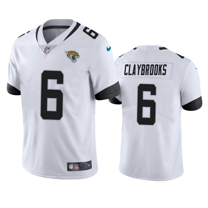 Men's Jacksonville Jaguars #6 Chris Claybrooks White Vapor Untouchable Limited Stitched Jersey Men's Jacksonville Jaguars #6 Chris Claybrooks White Vapor Untouchable Limited Stitched Jersey