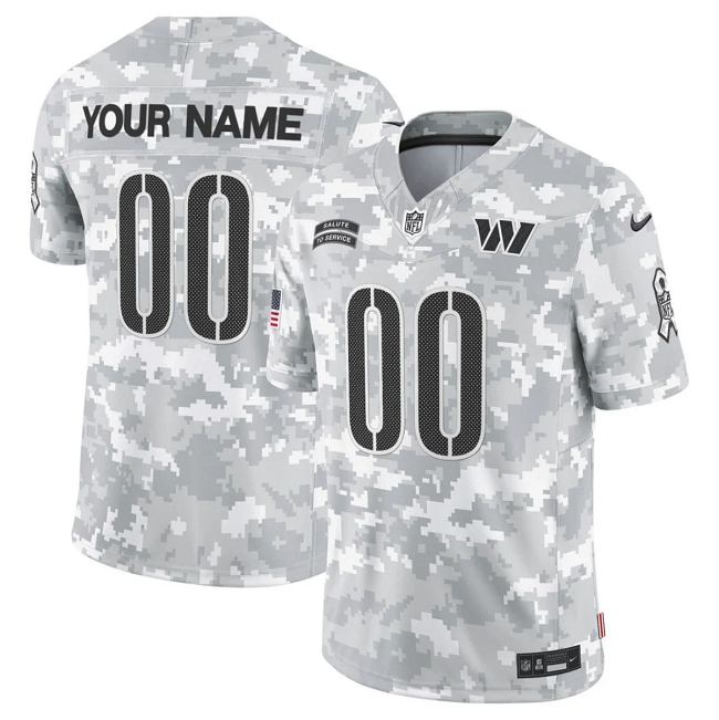 Men's Washington Commanders Active Player Custom 2024 F.U.S.E Arctic Camo Salute to Service Limited Stitched Football Jersey Men's Washington Commanders Active Player Custom 2024 F.U.S.E Arctic Camo Salute to Service Limited Stitched Football Jersey
