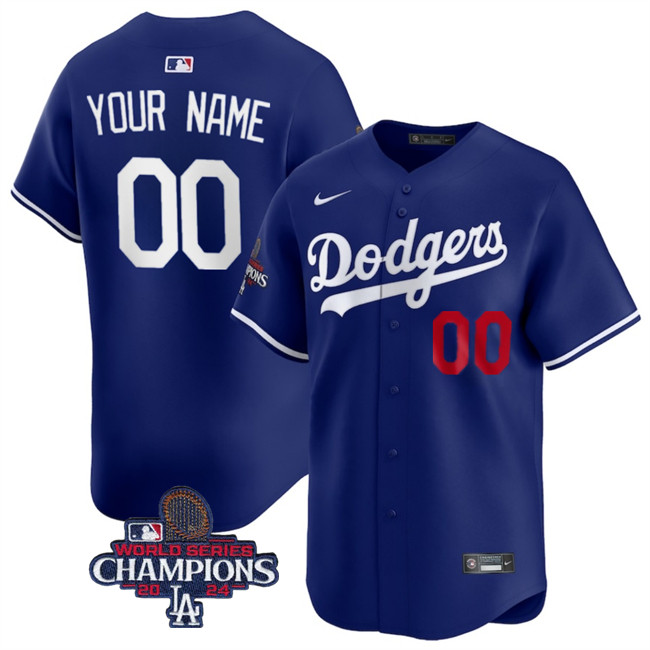Men's Los Angeles Dodgers Active Player Custom Royal 2024 World Series Champions Alternate Limited Stitched Baseball Jersey Men's Los Angeles Dodgers Active Player Custom Royal 2024 World Series Champions Alternate Limited Stitched Baseball Jersey