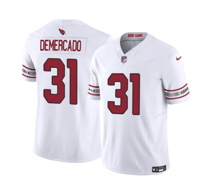 Men's Arizona Cardinals #31 Emari Demercado White 2023 F.U.S.E. Vapor Untouchable Limited Stitched Football Jersey Men's Arizona Cardinals #31 Emari Demercado White 2023 F.U.S.E. Vapor Untouchable Limited Stitched Football Jersey