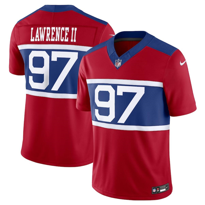 Men's New York Giants #97 Dexter Lawrence II Century Red Alternate Vapor F.U.S.E. Limited Stitched Football Jersey Men's New York Giants #97 Dexter Lawrence II Century Red Alternate Vapor F.U.S.E. Limited Stitched Football Jersey