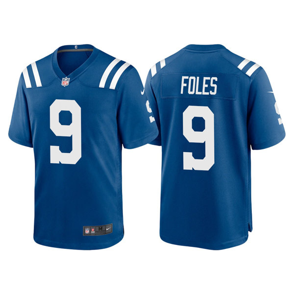 Men's Indianapolis Colts #9 Nick Foles Royal Stitched Game Jersey Men's Indianapolis Colts #9 Nick Foles Royal Stitched Game Jersey