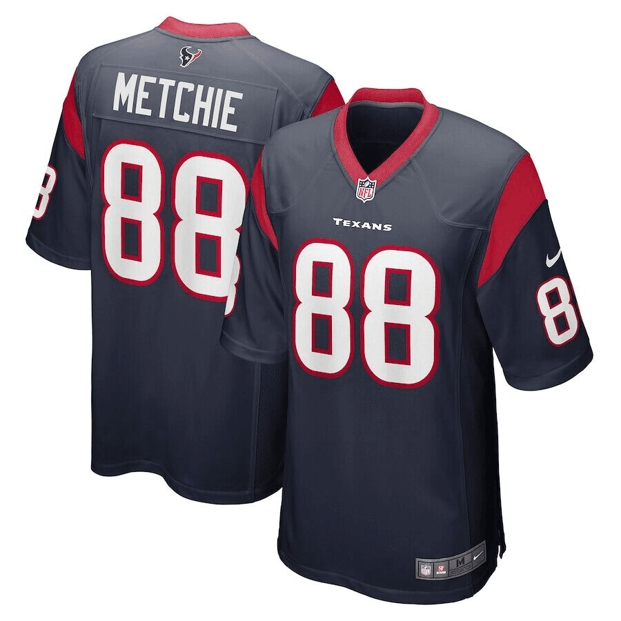 Men's Houston Texans #88 John Metchie Navy Stitched Game Jersey Men's Houston Texans #88 John Metchie Navy Stitched Game Jersey