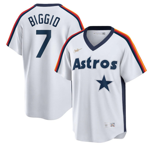 Men's Houston Astros #7 Craig Biggio White Cool Base Stitched Jersey Men's Houston Astros #7 Craig Biggio White Cool Base Stitched Jersey