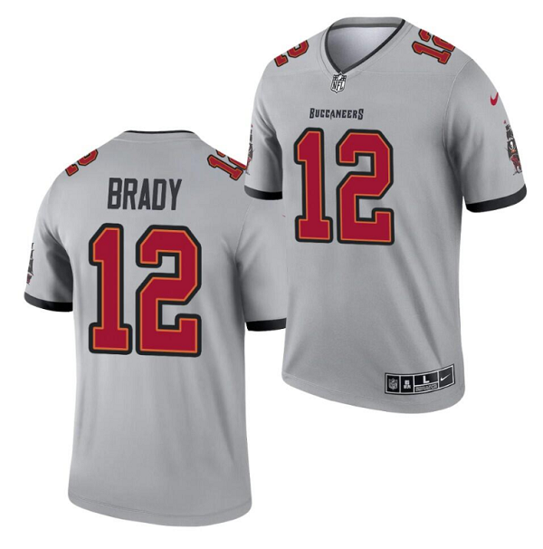 Men's Tampa Bay Buccaneers ACTIVE PLAYER Custom Gray Inverted Legend Stitched Jersey Men's Tampa Bay Buccaneers ACTIVE PLAYER Custom Gray Inverted Legend Stitched Jersey