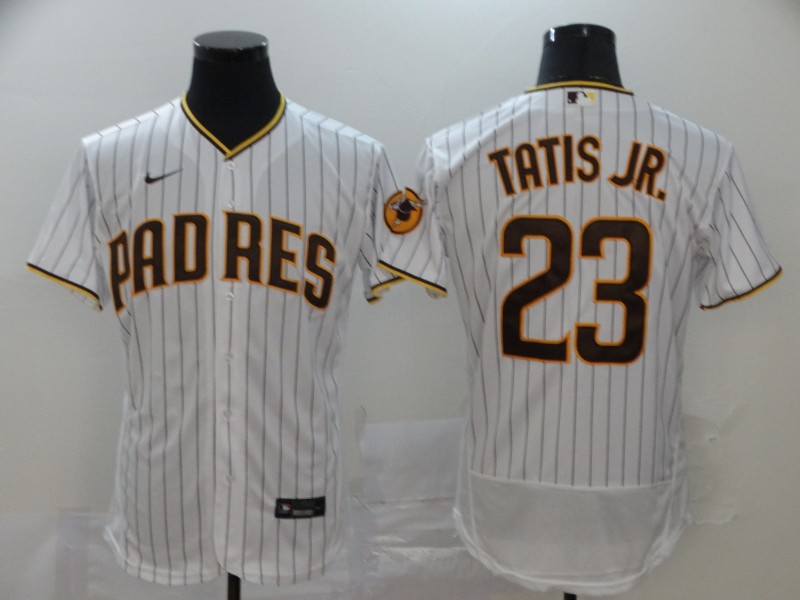 Men's San Diego Padres #23 Fernando Tatis Jr. White Flex Base Stitched Baseball Jersey