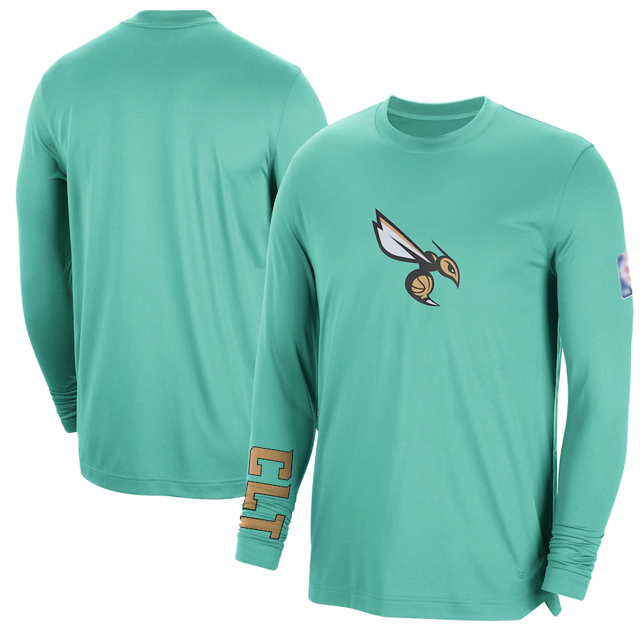Men's Charlotte Hornets Teal2022/23 City Edition Essential Expressive Long Sleeve T-Shirt Men's Charlotte Hornets Teal2022/23 City Edition Essential Expressive Long Sleeve T-Shirt